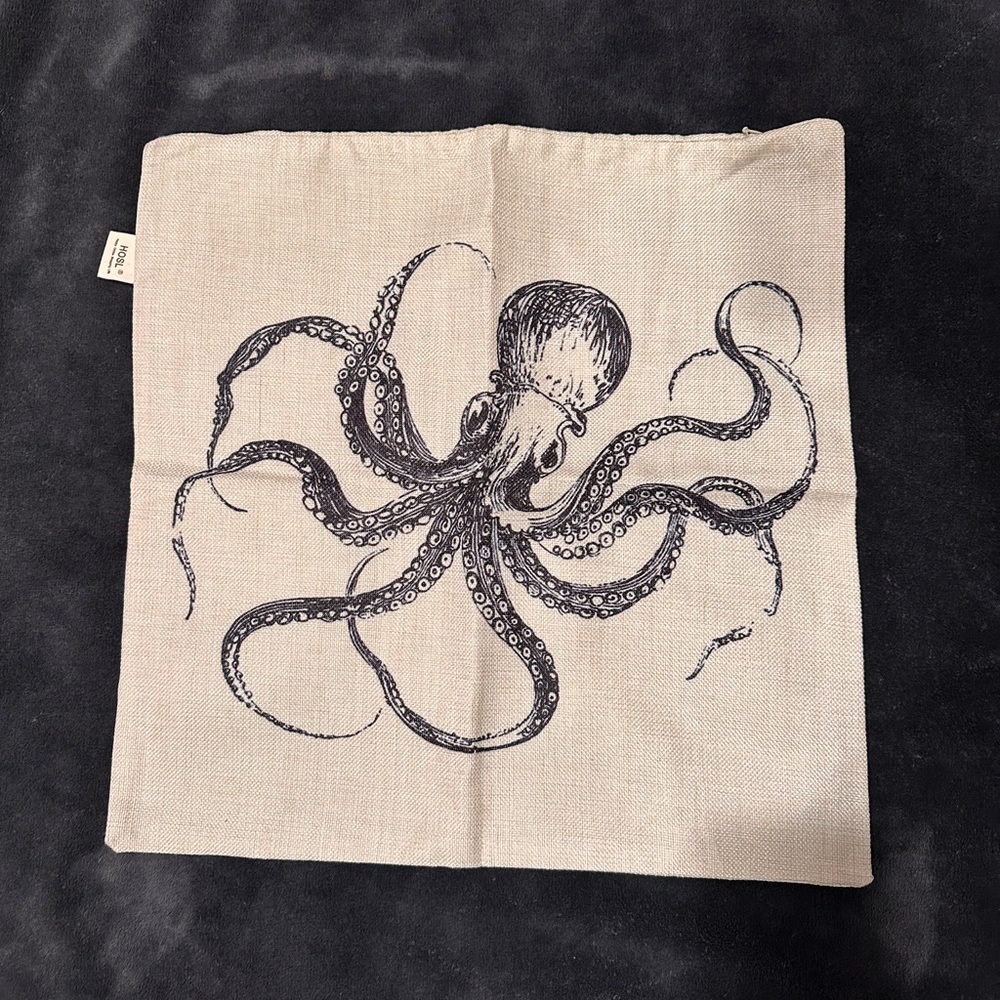 Canvas throw pillow cover